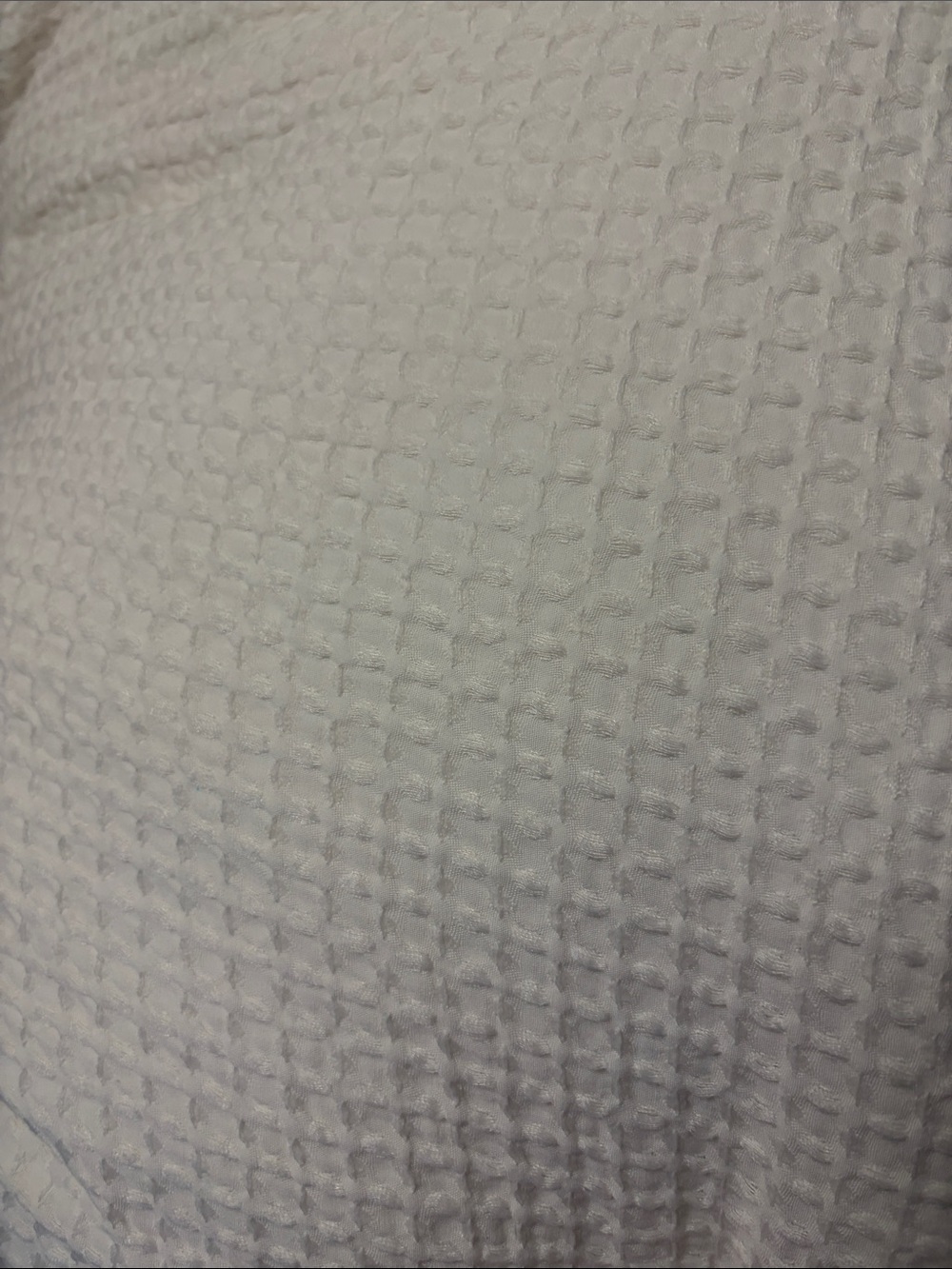 White Waffle Texture Coverlet / Fabric